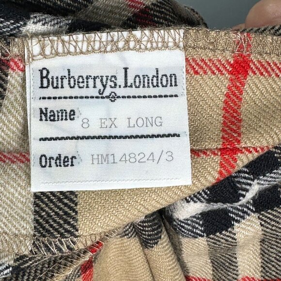 Vintage Burberrys London Nova Check Wool Skirt Size 8 EX Long Made in England - Picture 8 of 13